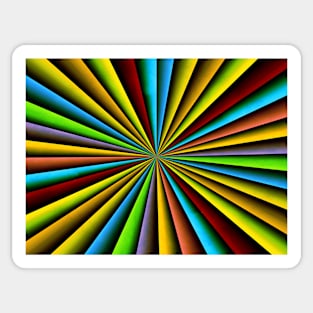 Colorful radial pattern Sticker